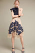 Dorset Skirt - Floral Netted Skirt - Red/Blue